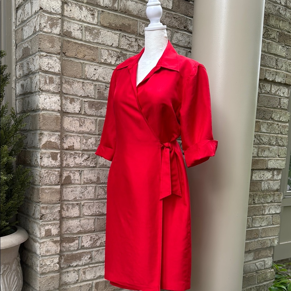 Coldwater Creek Silk Wrap Style Dress